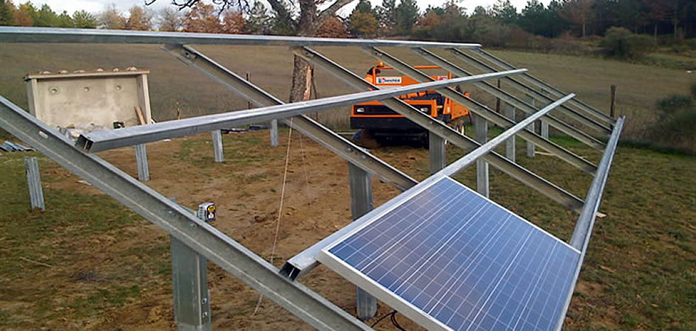 strutture per pannelli fotovoltaici a terra